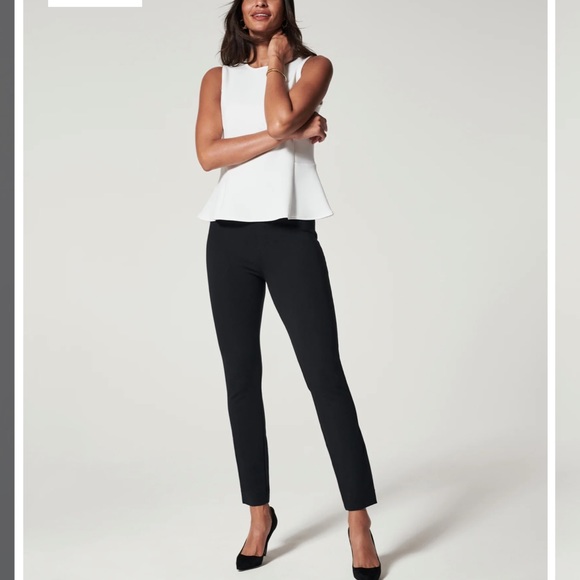 SPANX BLACK THE PERFECT PANT ANKLE BACKSEAM SKINNY EXCELLENT CONDITION - Picture 1 of 9
